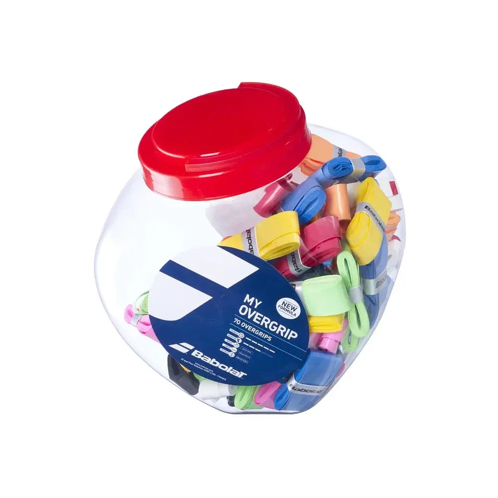 Paquete de overgrips Babolat MyGrip en diversos colores, perfectos para jugadores que buscan estilo y funcionalidad