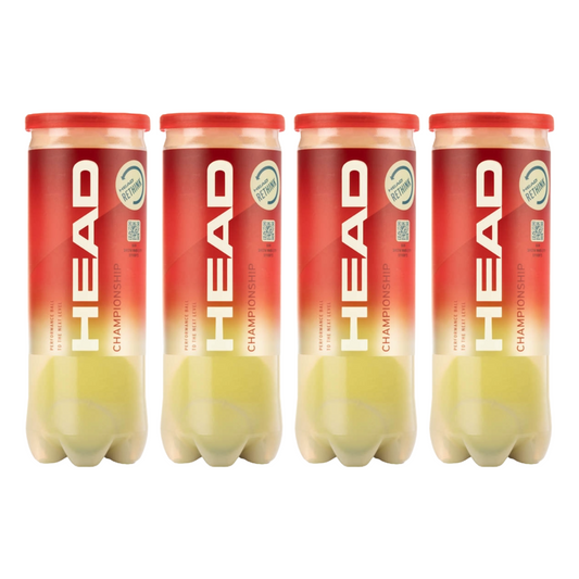 Pack X4 pelotas tenis Head Championship 3B