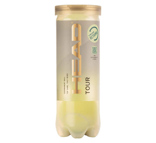 Tarro de pelotas Head Tour, diseñadas para máximo rendimiento en torneos.