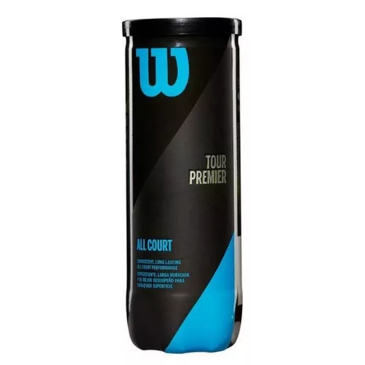 Tarro de pelotas Wilson Tour Premier, diseñadas para máximo rendimiento.