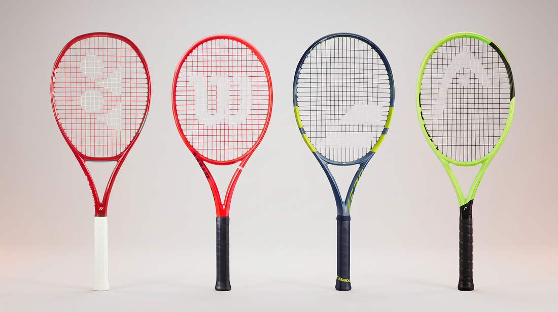 Raquetas de spin 2026: Yonex VCORE 100, Wilson Defyer 100, Babolat Pure Aero 100 y Head Extreme MP