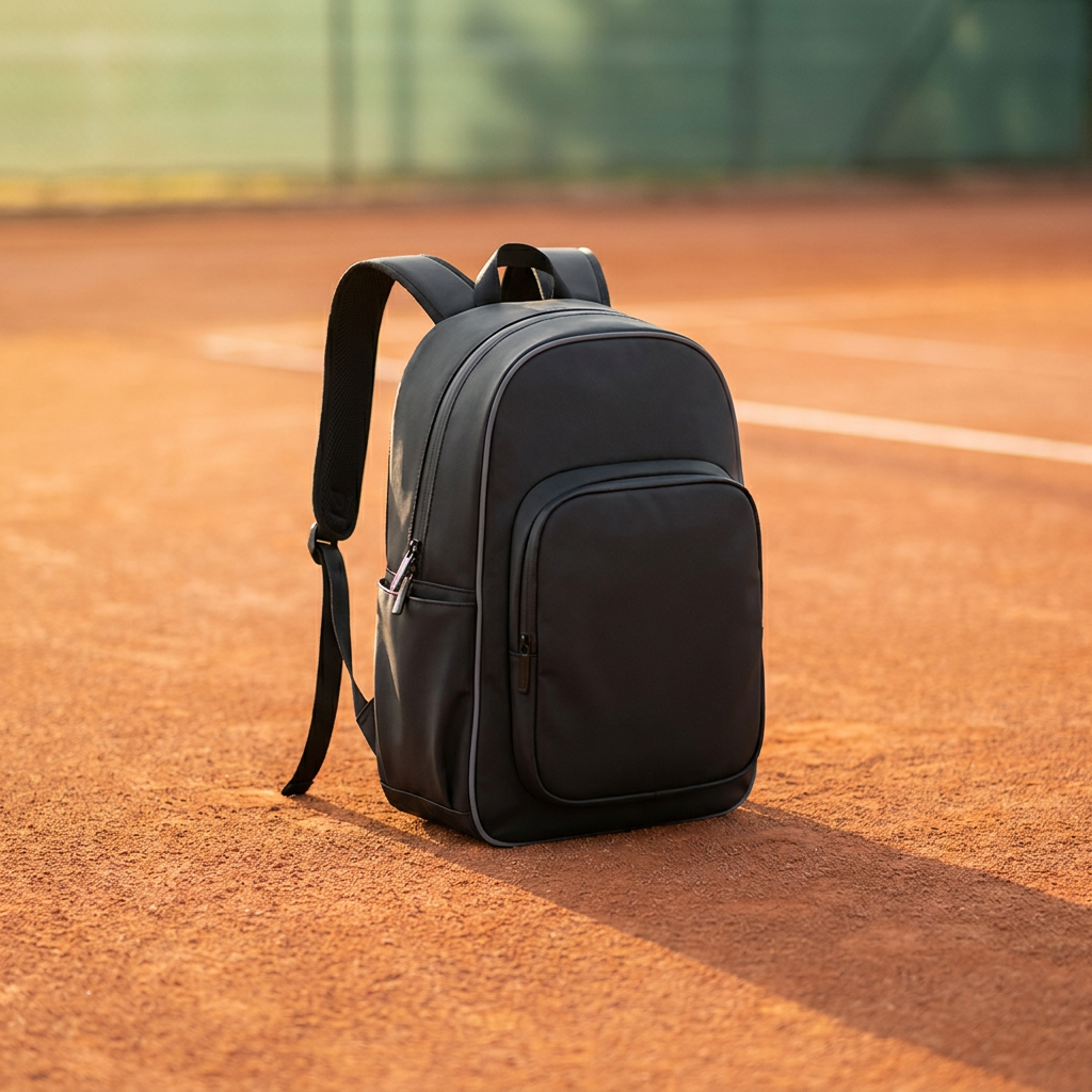Mochilas de tenis CenterCourt — mochila sobre cancha de arcilla
