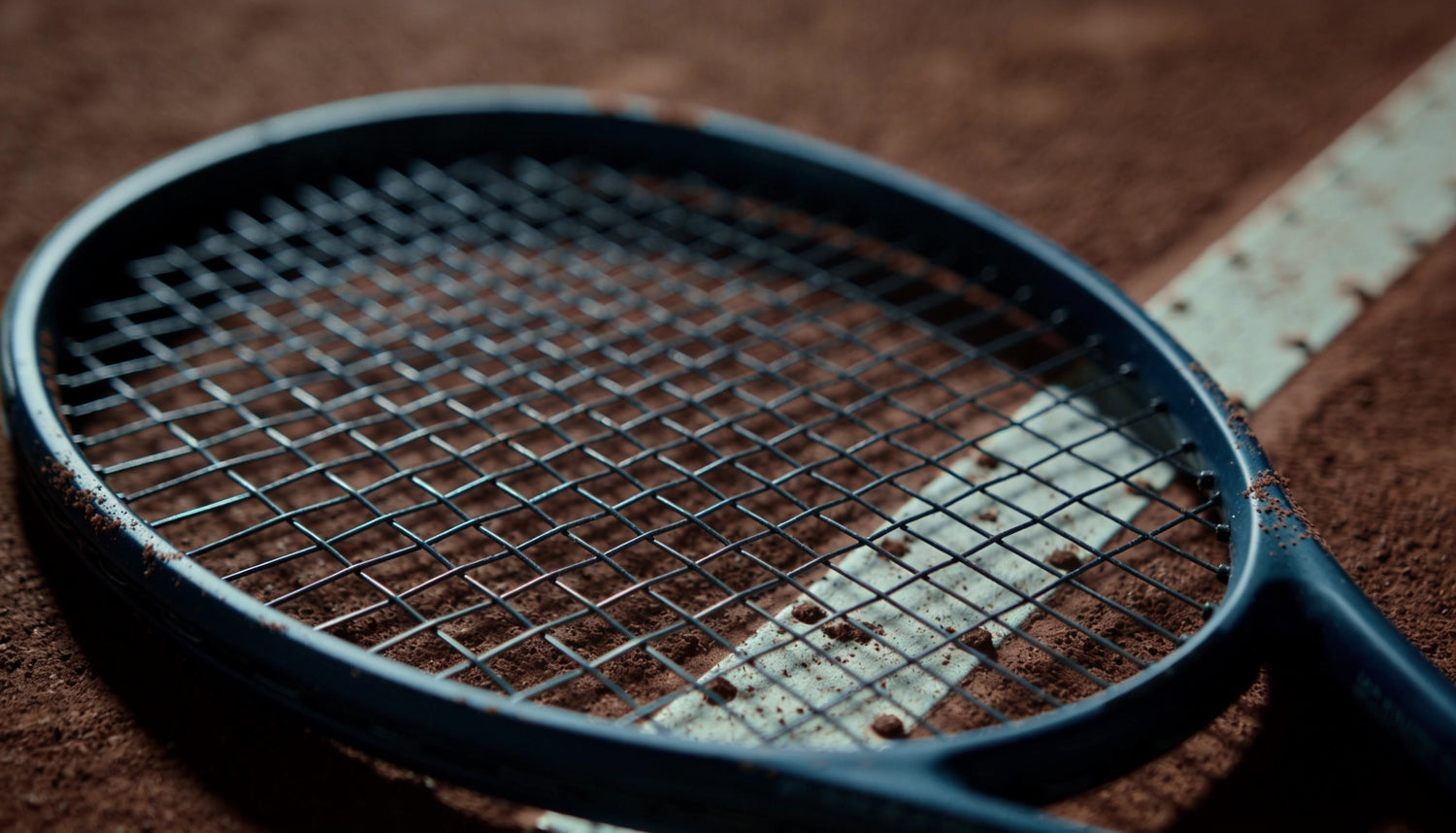 Raqueta de tenis de control con patrón de cuerdas denso
