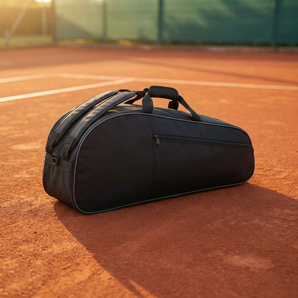 Bolsos de tenis CenterCourt — bolso raquetero sobre cancha de arcilla