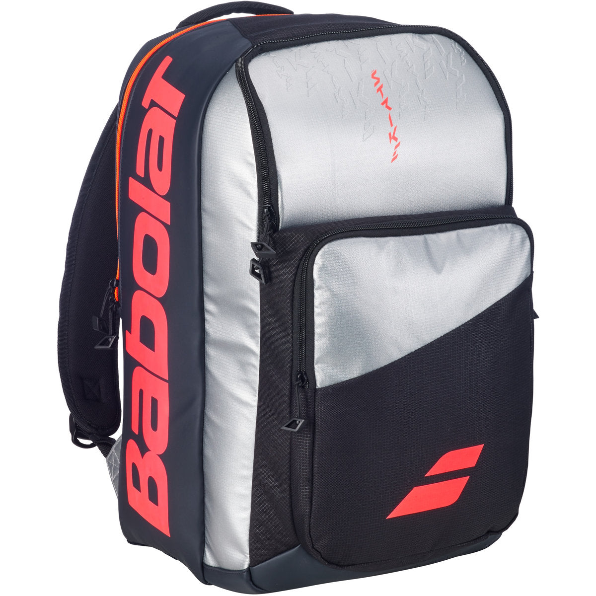 Mochila de tenis Babolat Pure Strike Carbon Gris para 3 raquetas, vista frontal