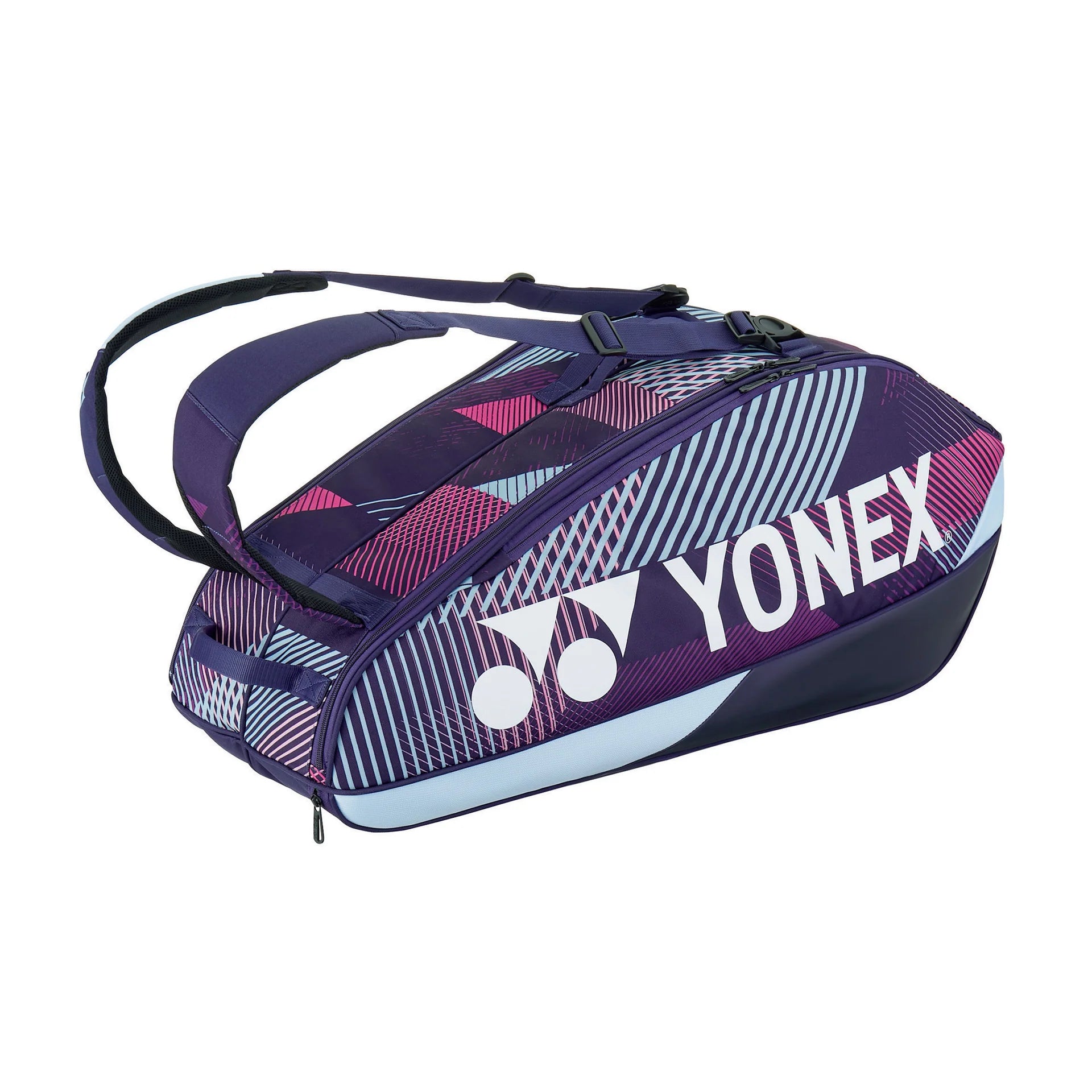 Bolso de Tenis Yonex Pro 6R 2024 en color negro, capacidad para 6 raquetas.