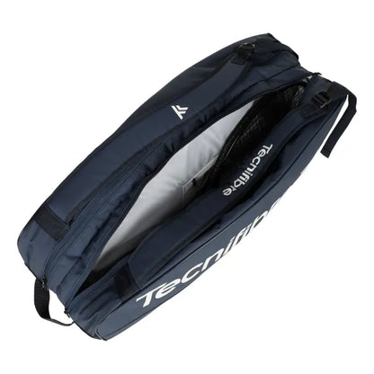 Bolso Tecnifibre Tour Endurance Navy 9R con correas ajustables tipo mochila.
