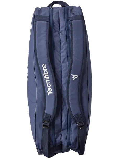 Bolso Tecnifibre Tour Endurance Navy 9R con correas ajustables tipo mochila.