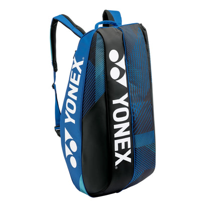 Bolso de Tenis Yonex Pro 6R 2024 en color negro, capacidad para 6 raquetas.