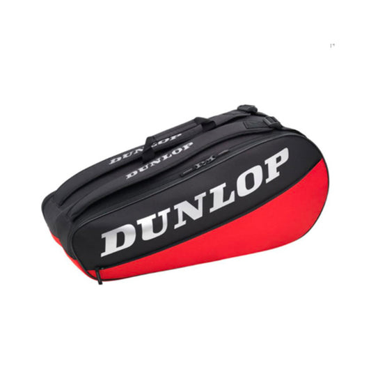 Bolso raquetero Dunlop CX-Club 10R, con capacidad para 10 raquetas y diseño ergonómico