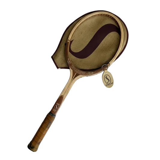 Raqueta Spalding Natural — Madera Artesanal Belga con Funda Original