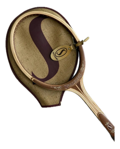 Raqueta Spalding Natural — Madera Artesanal Belga con Funda Original