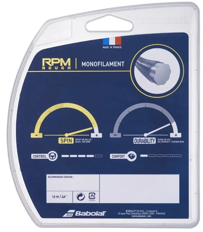Babolat RPM Rough 1.25, diseñadas para jugadores que buscan spin y precisión