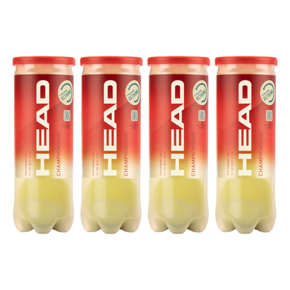 Pack X4 pelotas tenis Head Championship 3B