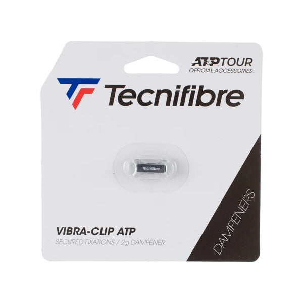Antivibrador Tecnifibre Vibra Clip ATP, diseño compacto y máxima reducción de vibraciones.