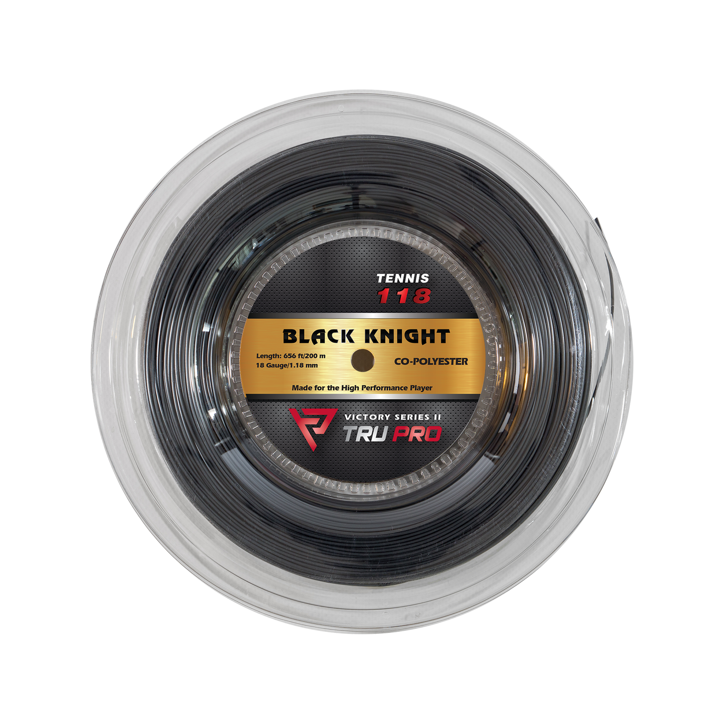 Rollo cuerda de tenis Tru Pro Black Knight 200m