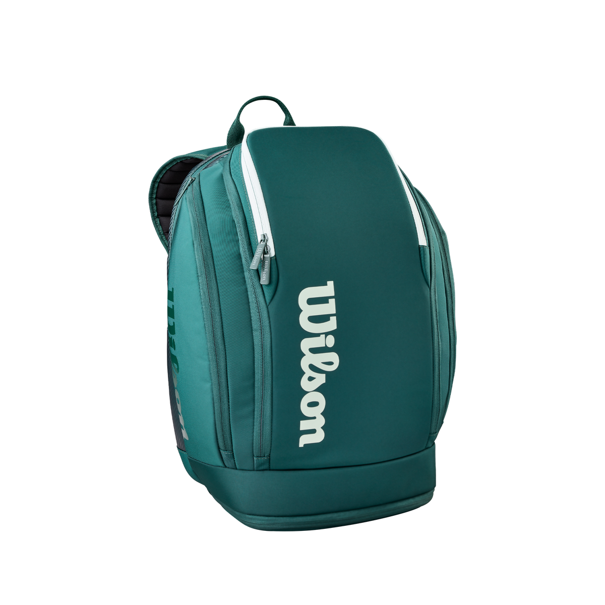 Mochila de tenis Wilson Blade V10 verde para 2 raquetas, vista frontal