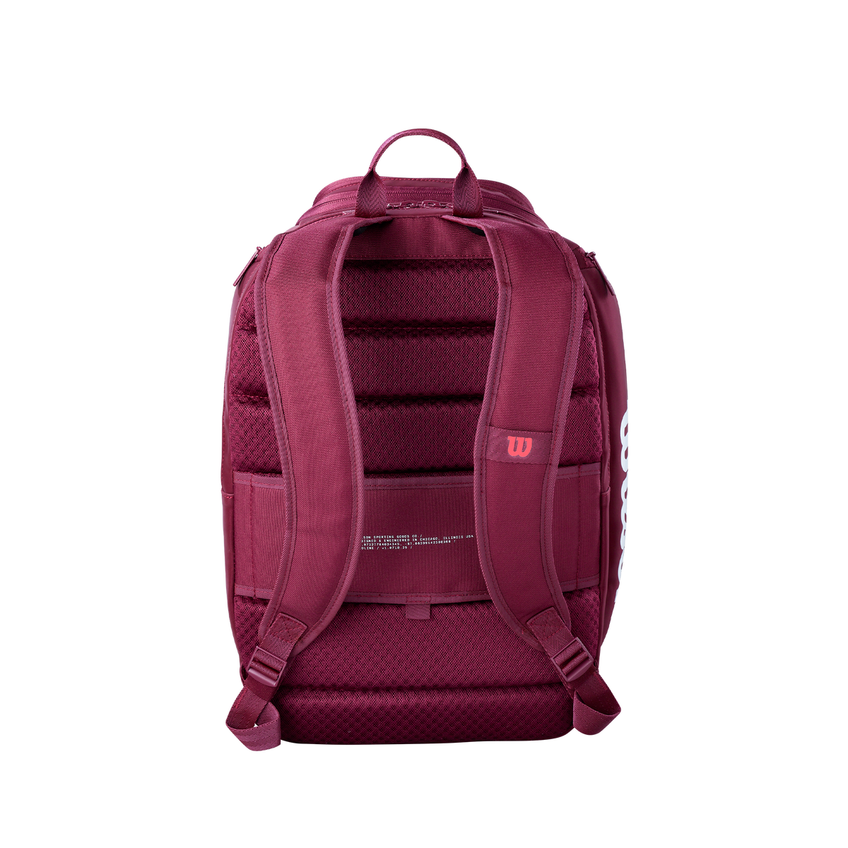 Mochila Wilson Defyer burdeo, vista posterior