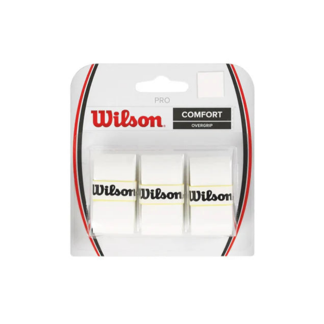 Overgrip Wilson Pro Comfort blanco, agarre cómodo y absorbente.