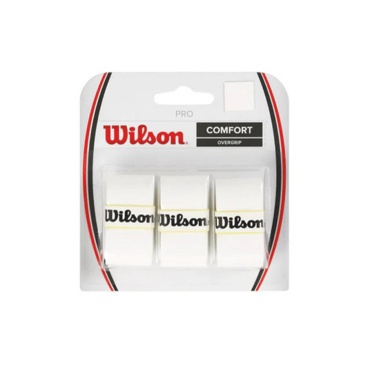 Overgrip Wilson Pro Comfort blanco, agarre cómodo y absorbente.