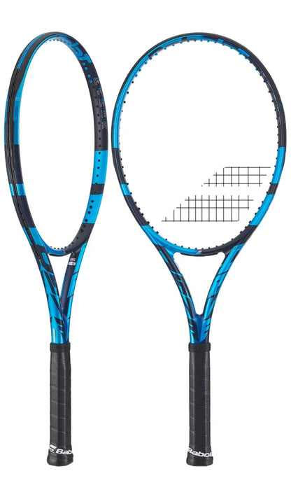 Raqueta Babolat Pure Drive 100 con patrón 16x19 para potencia y control.
