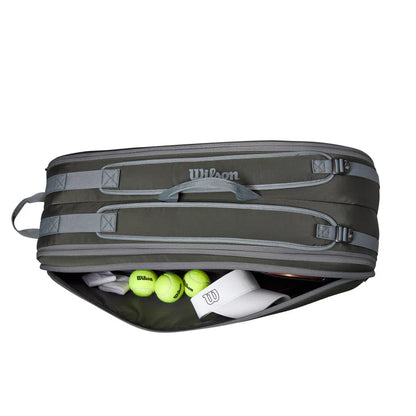 Bolso Wilson Tour 6R con dos compartimentos principales y bolsillos adicionales para accesorios.