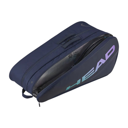 Compartimentos amplios para raquetas, ropa y accesorios con protección térmica