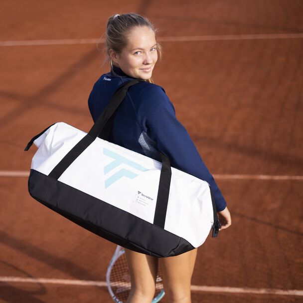 Bolso Tecnifibre Tour Endurance Duffle Blanco con diseño elegante y resistente.