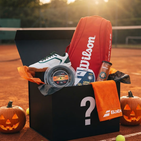 Mystery Box Halloween Caja Monstruo: caja negra con bolso 6R, rollo de cuerda y zapatilla de tenis