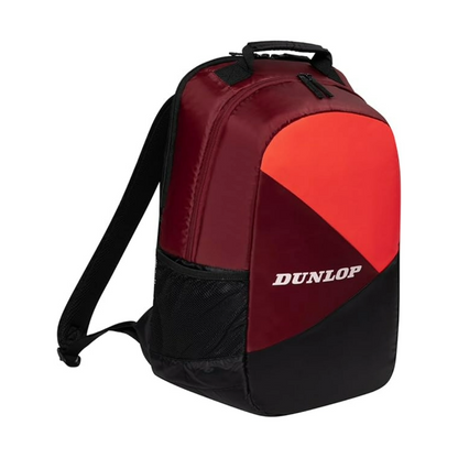Mochila Dunlop SX Club 2025 en negro y amarillo, capacidad para 2 raquetas