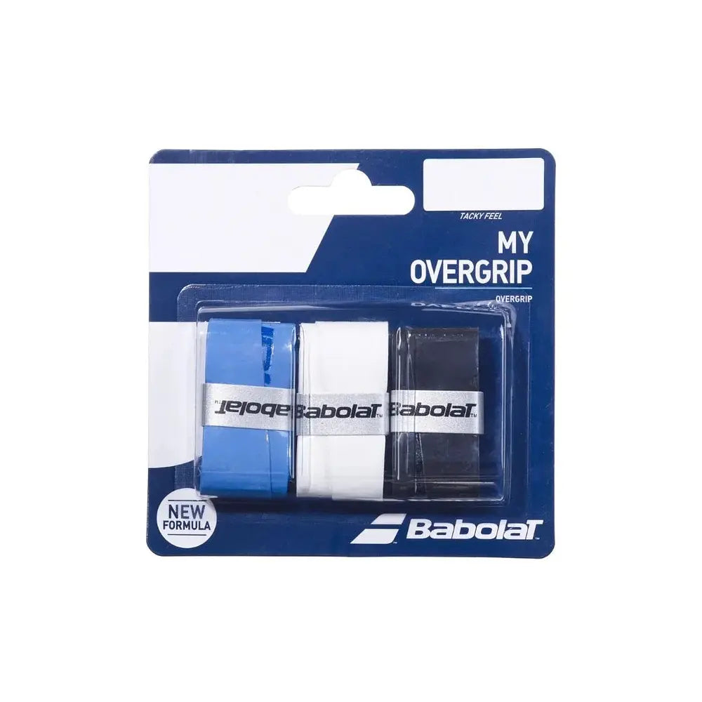 Paquete de overgrips Babolat MyGrip en diversos colores, perfectos para jugadores que buscan estilo y funcionalidad.