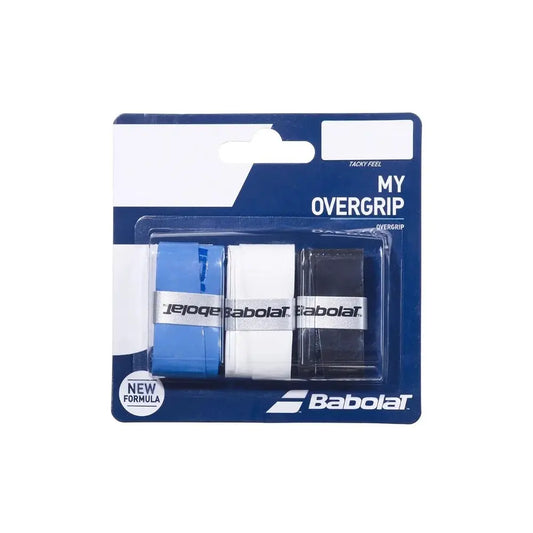 Paquete de overgrips Babolat MyGrip en diversos colores, perfectos para jugadores que buscan estilo y funcionalidad.