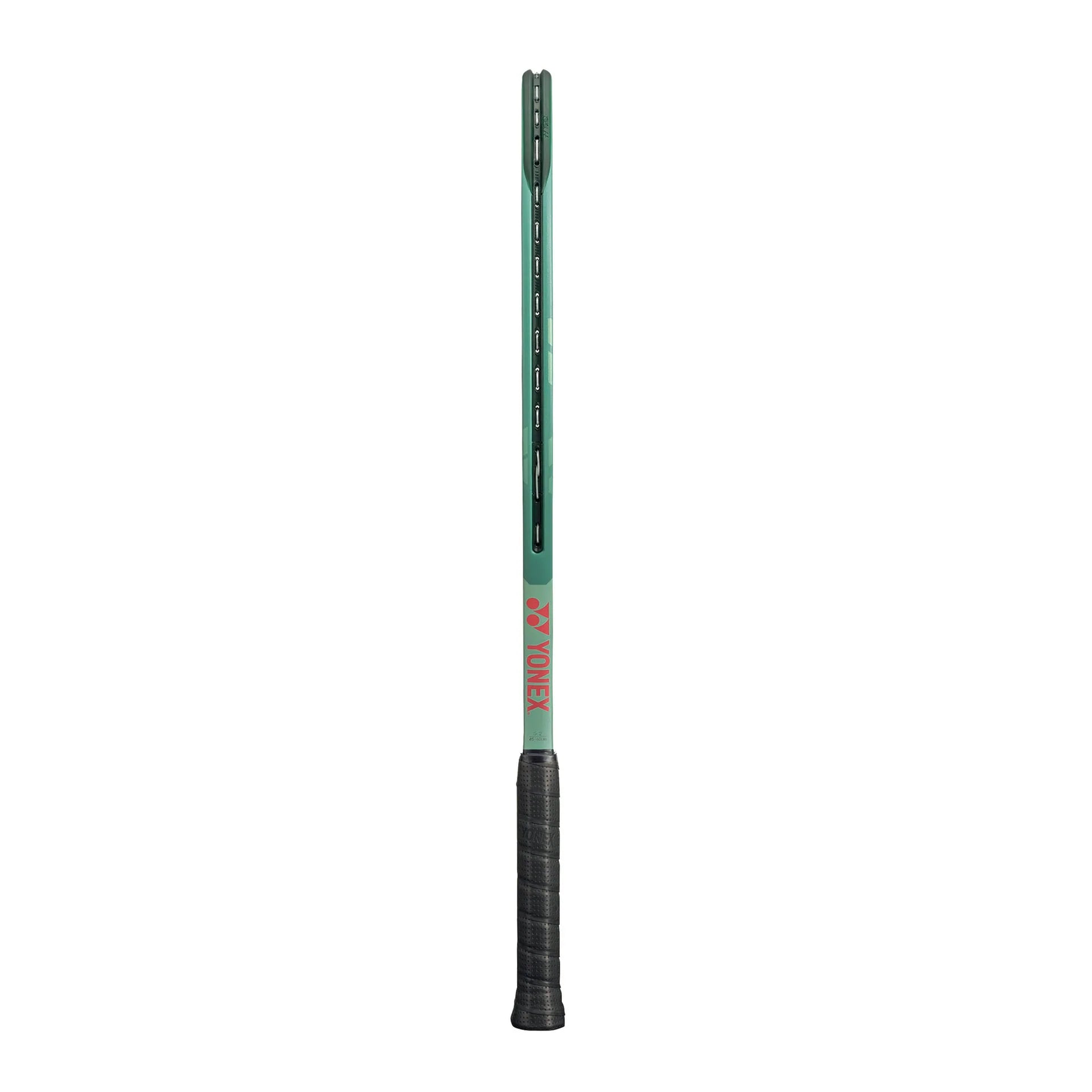 Raqueta Yonex Percept 97, color verde menta, diseñada para precisión y control.