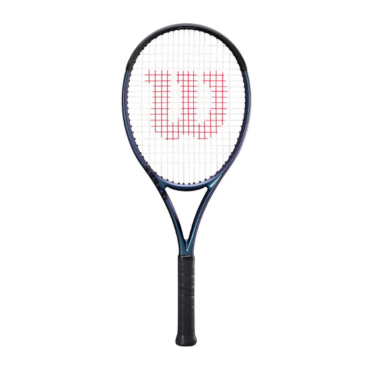 Raqueta Wilson Ultra 100 v4.0, diseñada para máxima potencia y estabilidad.