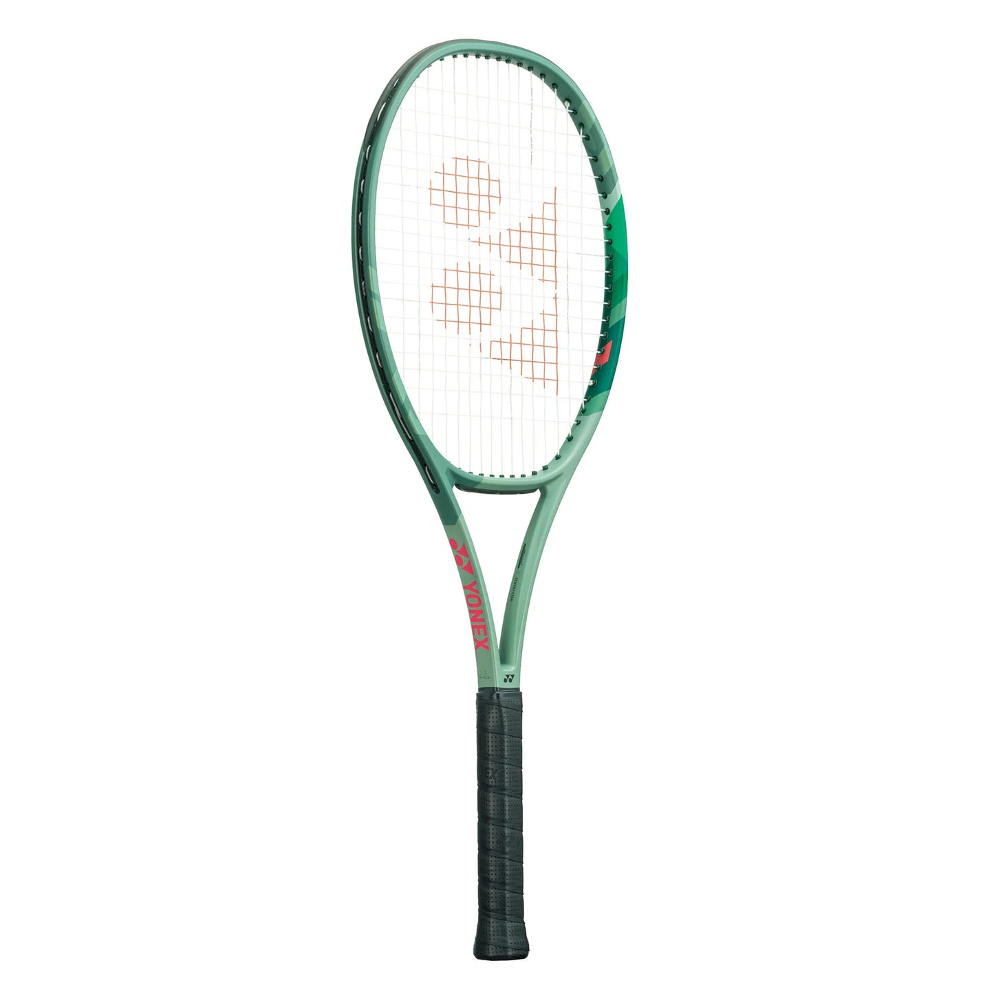 Raqueta Yonex Percept 97, color verde menta, diseñada para precisión y control.