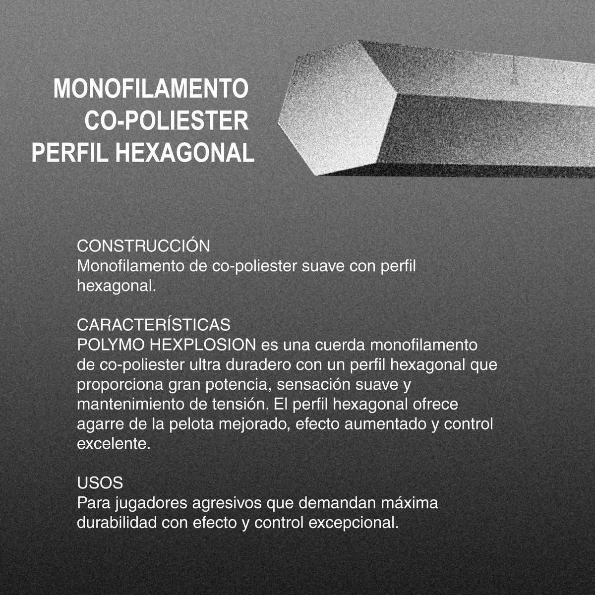 Polymo Panel Polymo Hexplosion 1.25 | Spin agresivo y control extremo – CENTER COURT