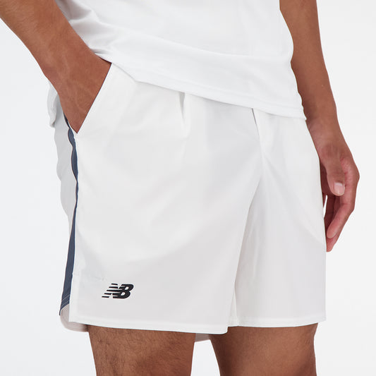 Shorts New Balance Tournament Blanco – diseño limpio y técnico