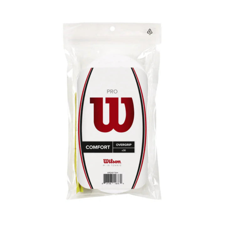  Set Wilson Pro Overgrip Comfort, ideal para tenistas que buscan suavidad.